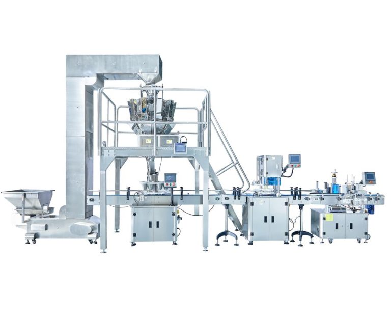 Automatic peanuts, rice, nuts, beans can packaging line