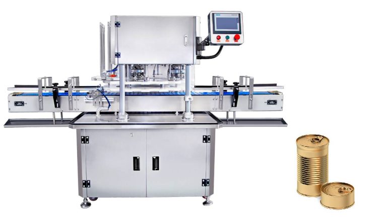 Automatic double heads tin can seamer machine