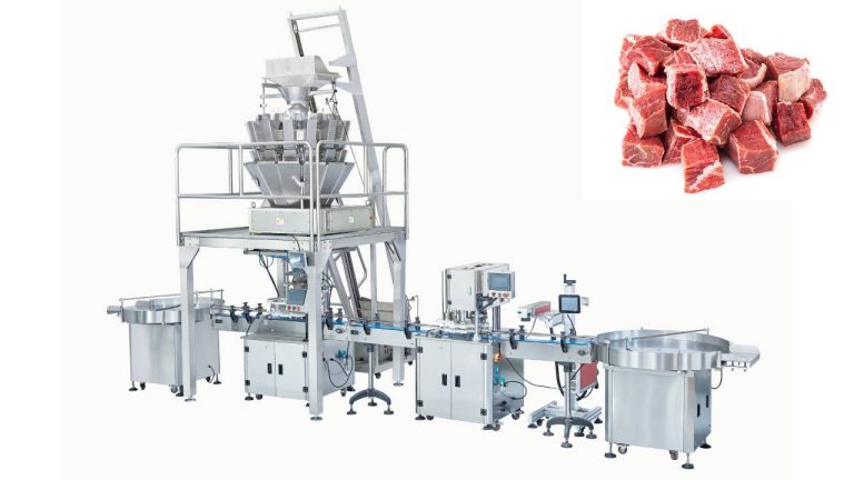 Meat weighing filling production line